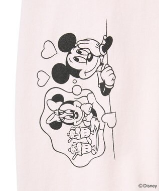Green Parks ミッキー＆フレンズ／レイヤードプリントロングＴシャツ Light Pink