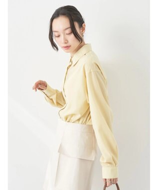 earth music&ecology ワンポイントロゴシャツ Light Yellow