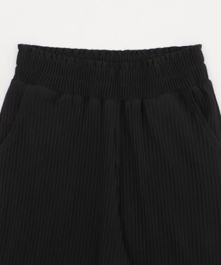 WEGO 【WEB限定/2025年秋冬新作/裾カットOK！自分サイズに調整可能/ウエストゴム/しわになりにくい/】カットプリーツパンツ ブラック