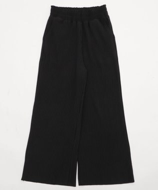 WEGO 【WEB限定/2025年秋冬新作/裾カットOK！自分サイズに調整可能/ウエストゴム/しわになりにくい/】カットプリーツパンツ ブラック