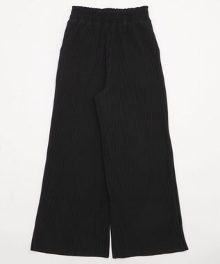 WEGO 【WEB限定/2025年秋冬新作/裾カットOK！自分サイズに調整可能/ウエストゴム/しわになりにくい/】カットプリーツパンツ ブラック
