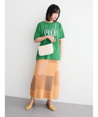 Green Parks ■ＥＳＣＡＲ　ダブルジャカードニットスカート Orange