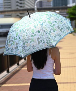 槇田商店 <新柄登場>Stig Lindberg HERBARIUM BRIGHT ライムグリーン 長傘