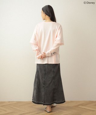 Green Parks ミッキー＆フレンズ／レイヤードプリントロングＴシャツ Light Pink