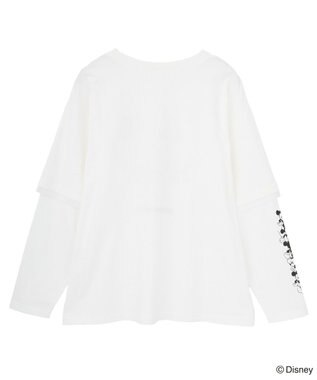 Green Parks ミッキー＆フレンズ／レイヤードプリントロングＴシャツ Off White