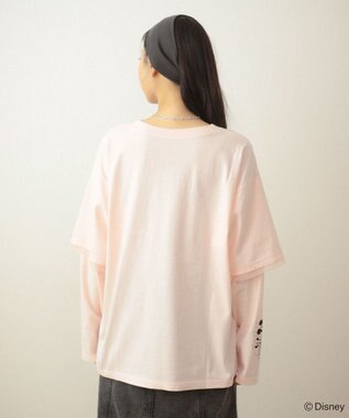 Green Parks ミッキー＆フレンズ／レイヤードプリントロングＴシャツ Light Pink