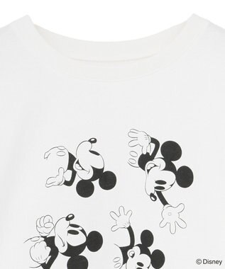 Green Parks ミッキー＆フレンズ／レイヤードプリントロングＴシャツ Off White