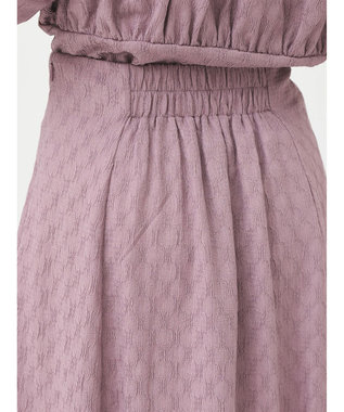 earth music&ecology ジャガードフレアスカート Pink