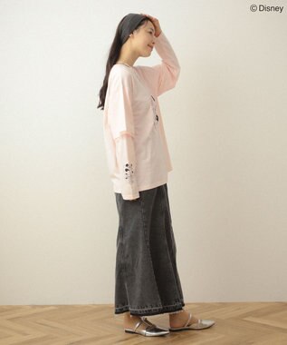 Green Parks ミッキー＆フレンズ／レイヤードプリントロングＴシャツ Light Pink