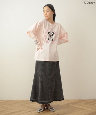 Green Parks ミッキー＆フレンズ／レイヤードプリントロングＴシャツ Light Pink