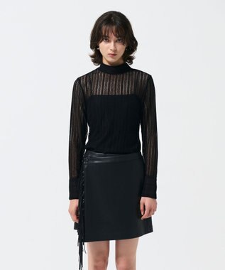 GRACE CONTINENTAL ストレッチレーストップ ブラック