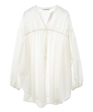 Green Parks シャーリングボリュームチュニック Ivory