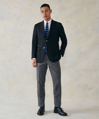 J.PRESS MEN 【PEPPIN MERINO COMFORT】 ブロックチェック スラックス グレー系3