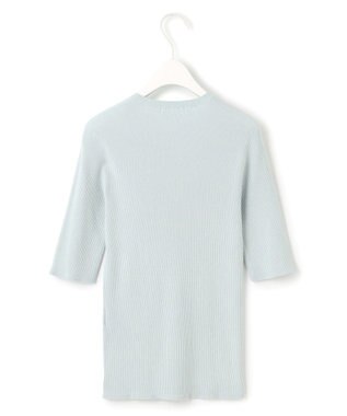ICB L 【洗える】ハイゲージリブベーシック プルオーバーニット アッシュブルー系