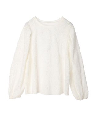 Green Parks シャギージャガードプルオーバー Off White