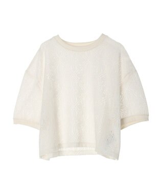 earth music&ecology レースプルオーバー Ivory