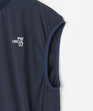 PW CIRCULUS 【撥水加工 / 小さくまとまる】【UNISEX】オーバーサイズ パッカブルベスト ゴルフウェア メンズ レディース ネイビー系