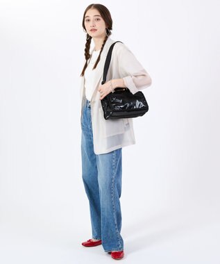 LeSportsac MINI DUFFEL CROSSBODY/ブラックシャイン ブラックシャイン