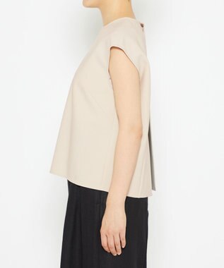 uncrave 【撥水・洗濯機洗い可】プルーフダブルクロス バックオープンブラウス（uncrave WHITE） グレージュ