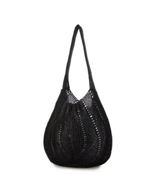 UNBILLION カシュカシュ cachecache / ラメ糸ラウンドセミショルダー ブラック