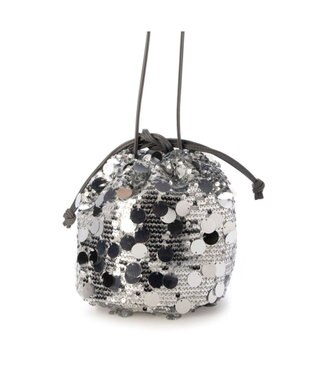 UNBILLION カシュカシュ cachecache / 2wayスパンコール巾着ショルダー シルバー