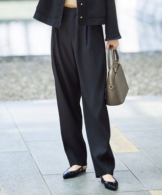 【SHIHOさん着用】デニムライクツイルカーブテーパード パンツ