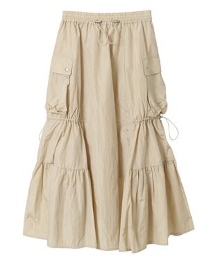 Green Parks ・ＳＵＧＡＲ　ＳＰＯＯＮ　ドロストティアードスカート Beige