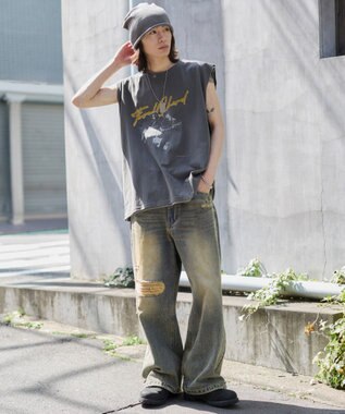 WEGO 【ユニセックス着用ITEM/MLサイズ展開】グラフィックBIGノースリーブ 柄3