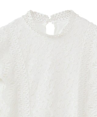 Green Parks ・Ｐｅｔｉｔ　Ｆｌｅｕｒ　フレンチレーシーブラウス Brown