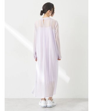 earth music&ecology ＳＥＴ２点シアーワンピース＋ペチワンピース Purple