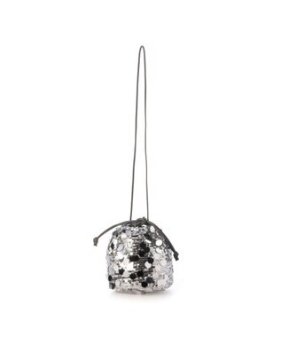 UNBILLION カシュカシュ cachecache / 2wayスパンコール巾着ショルダー シルバー