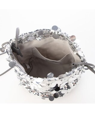 UNBILLION カシュカシュ cachecache / 2wayスパンコール巾着ショルダー シルバー