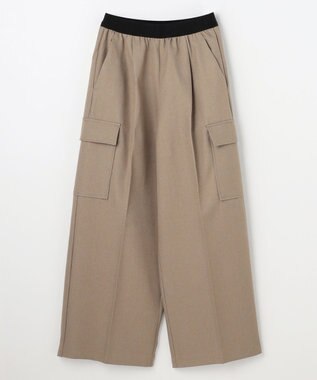 ANY L 【ウエストゴム】カーゴタックパンツ ベージュ