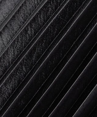 23区 【エステータ】シャイニーサテン プリーツスカート ブラック系