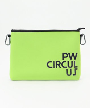 PW CIRCULUS 新色！【UNISEX】ロゴ トートバック クラッチバッグ付き パープル×ライム