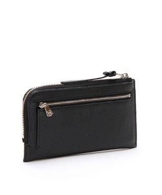 A.D.M.J. 【牛革】モーツァルト/スワロフスキー・クリスタル付オーガナイザーパース(背胴ファスナーポケット） BK