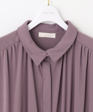 ANY SIS 【UVケア】エアリープリーツ ワンピース スモーキーピンク