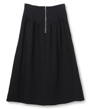 BEIGE， BERNARD / リネン混 ゴールドジップ ハイウエススカート Black