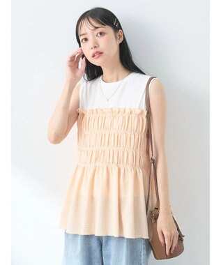 earth music&ecology ドッキングシャーリングプルオーバー