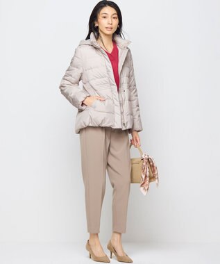 組曲 S ライトタフタショートダウンコート アイスグレー系