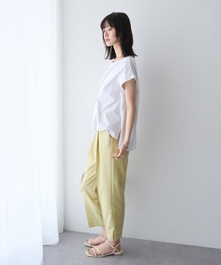 YECCA VECCA 【UVカット】サラサライージーテーパードパンツ Yellow