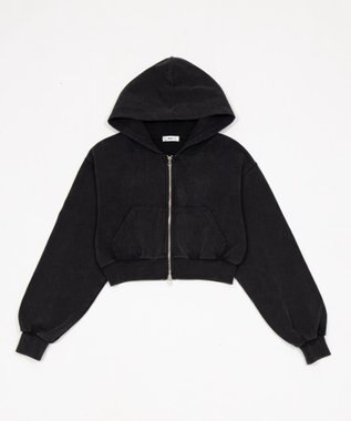 WEGO ショートZIPパーカー スミクロ