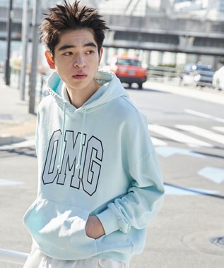 WEGO 【ユニセックス着用ITEM】ピグメントOMGプルパーカー サックス