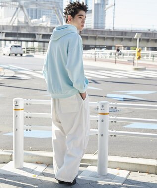 WEGO 【ユニセックス着用ITEM】ピグメントOMGプルパーカー サックス