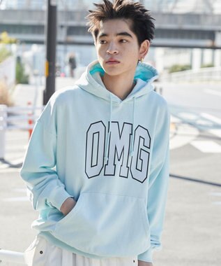 WEGO 【ユニセックス着用ITEM】ピグメントOMGプルパーカー サックス
