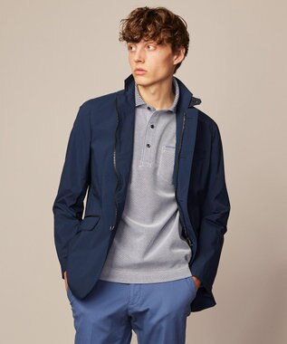 JOSEPH ABBOUD 【キングサイズ・オーガニックコットン使用】ダディ ポロシャツ ブルー系