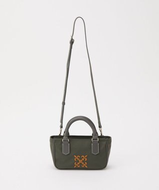 russet 《モノグラム刺繍》コーデュラナイロン2WAYミニショルダーバッグ（CE-1778） Gray