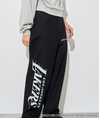 WEGO 【ユニセックス着用ITEM】別注NBAデニムパンツ デニムブラック