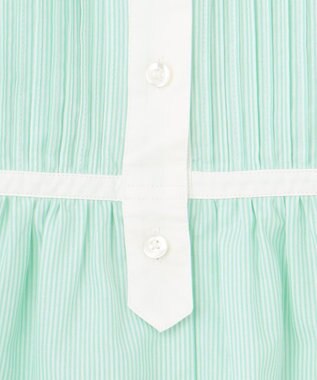 J.PRESS YORK STREET 【WOMEN】コットンタイプライター ブラウス グリーン系1