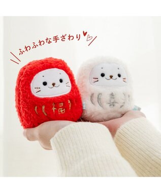 Mother garden しろたん だるまマスコット 《赤》 単品  8cm 赤